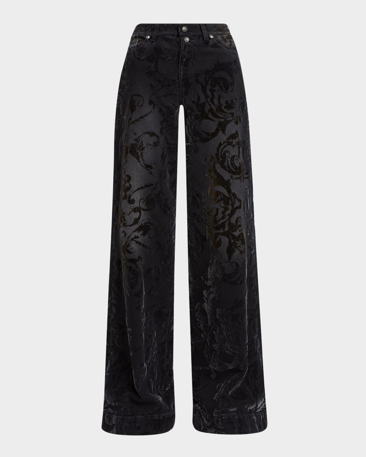 Glitter Barocco Flare Jeans