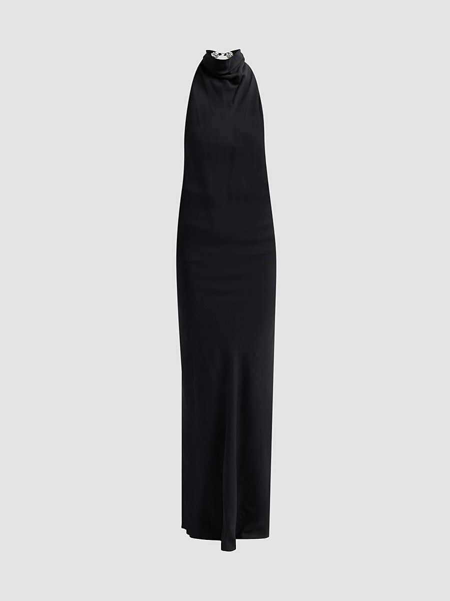 Women's The Ophelia Sleeveless High-Neck Backless Gown - Black - Size 10