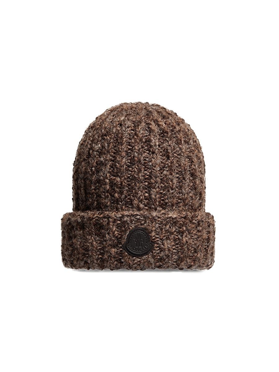 Men's Beanie Hat in Wool and Alpaca - Brown