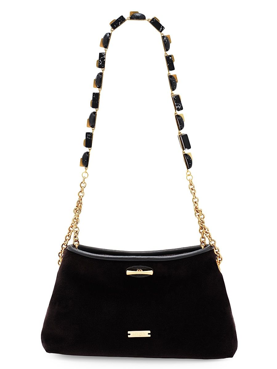Women's Mini Kiraz Studded-Strap Shoulder Bag - Black