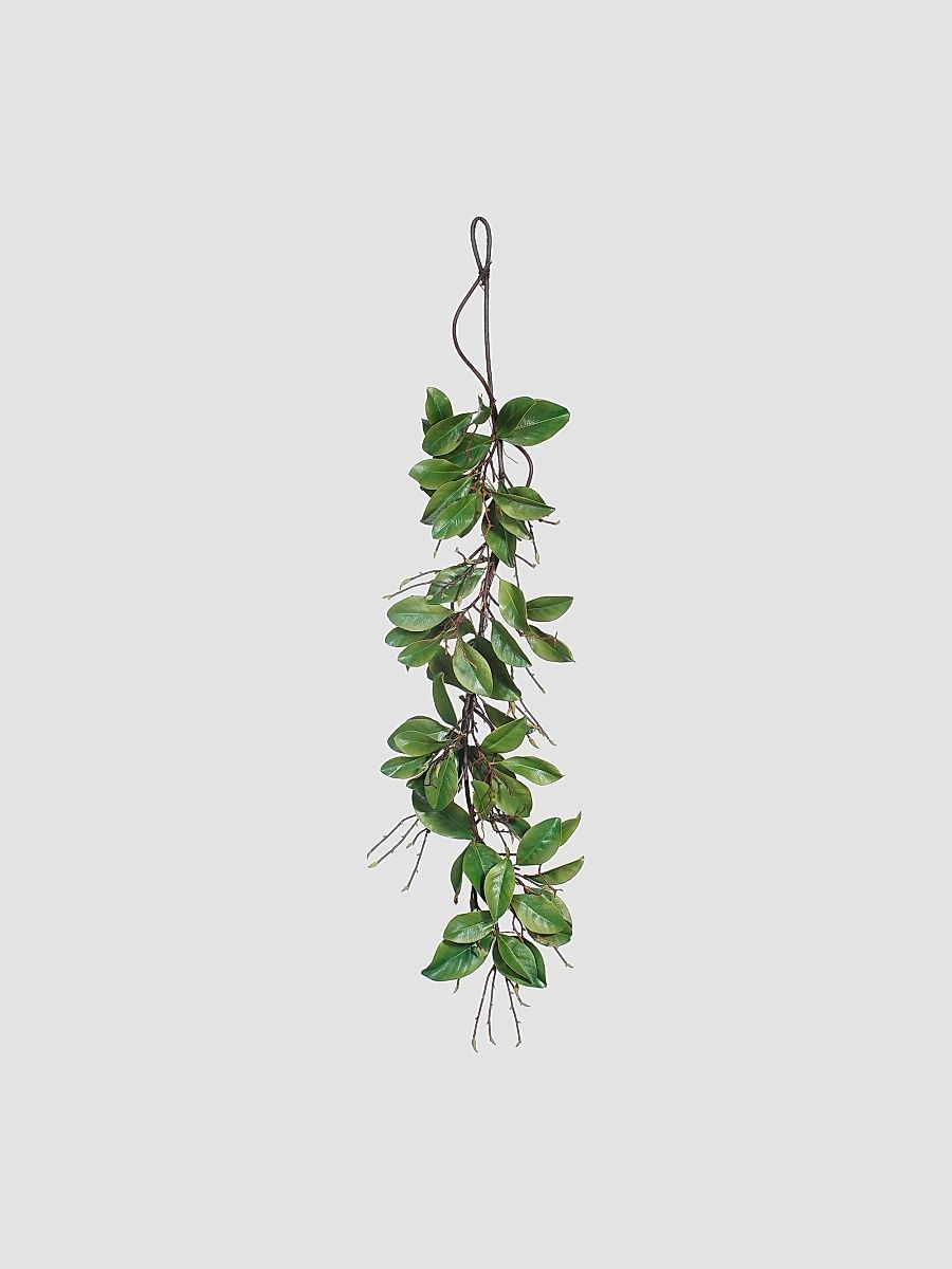 Magnolia Leaf Twig Garland - Green