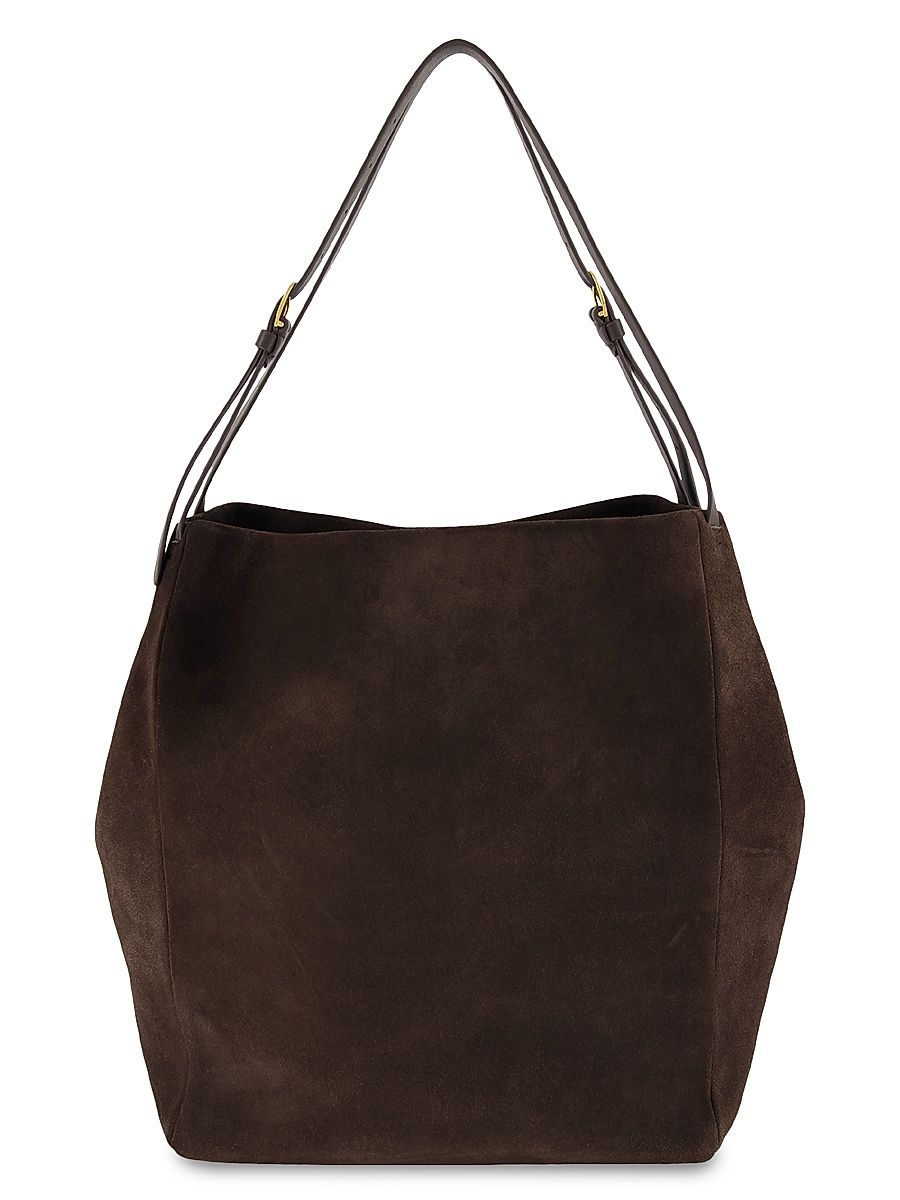 Women's Josie Large Suede & Leather Tote Bag - Cacao