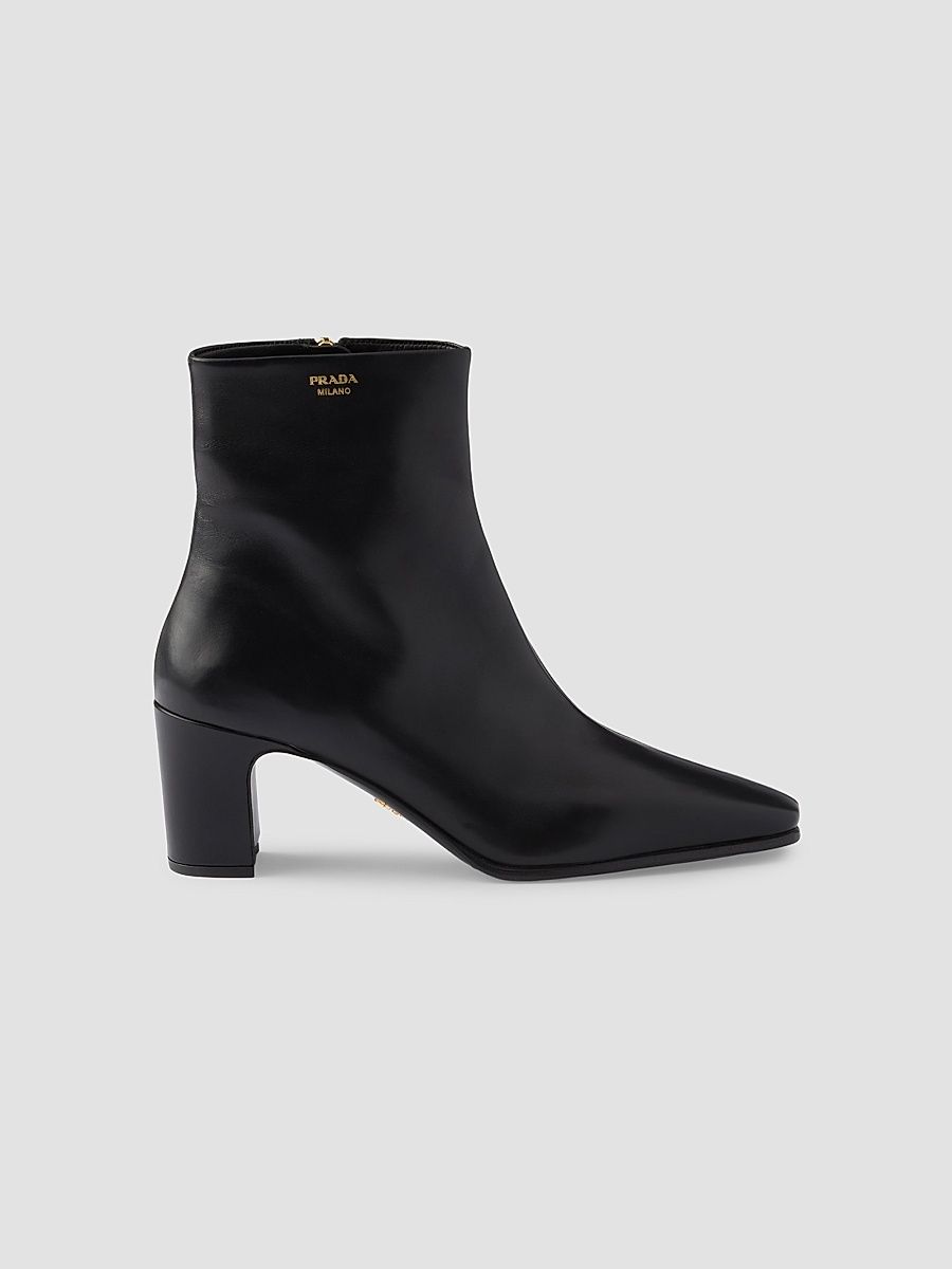Women's Leather Booties - Black - Size 11.5