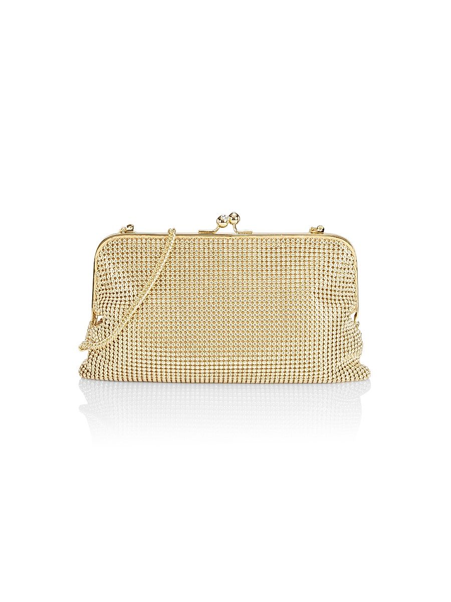 Women's Dimple Mesh Clutch - Gold