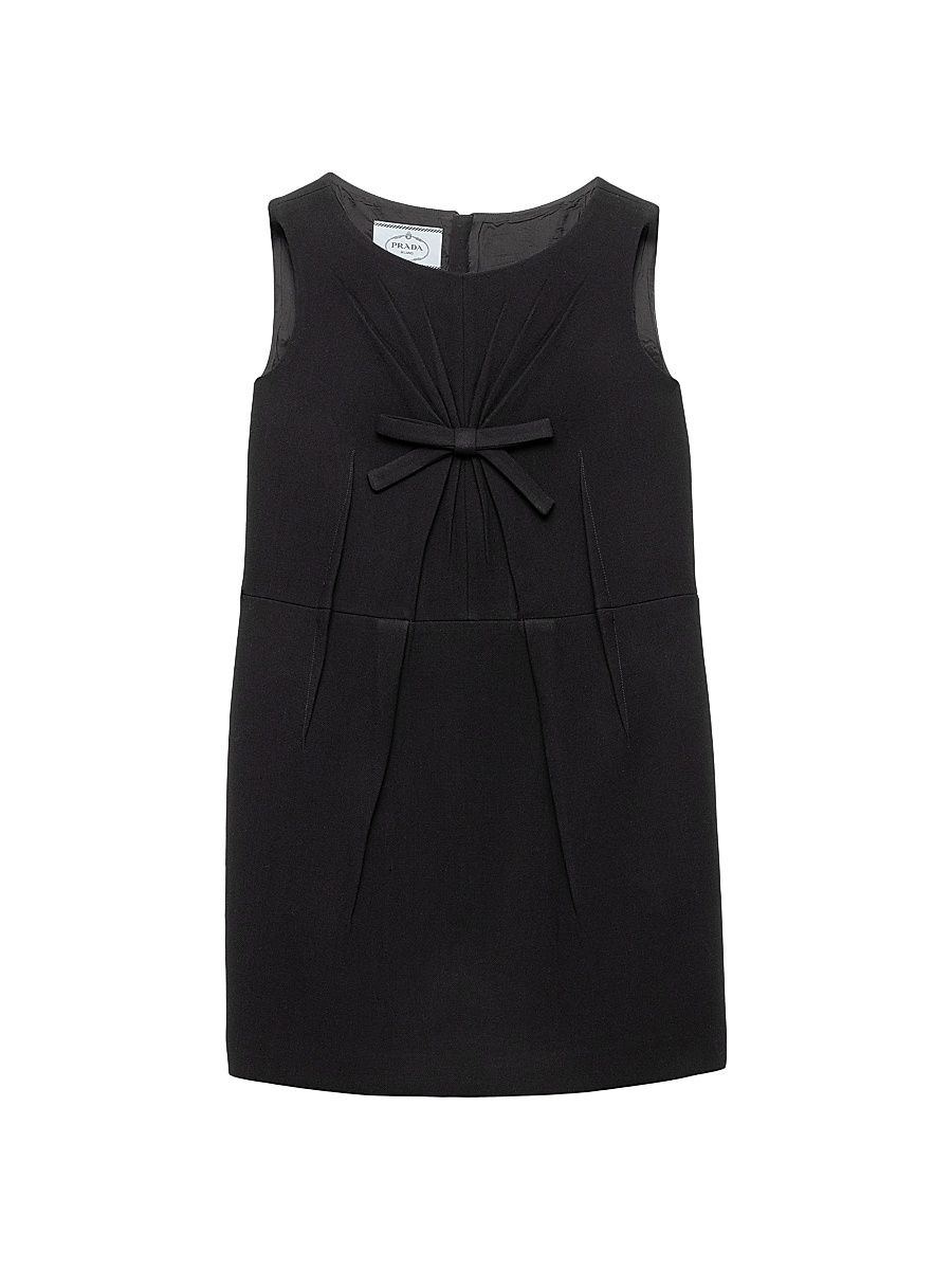 Women's Natté Fabric Mini Dress - Black - Size 10