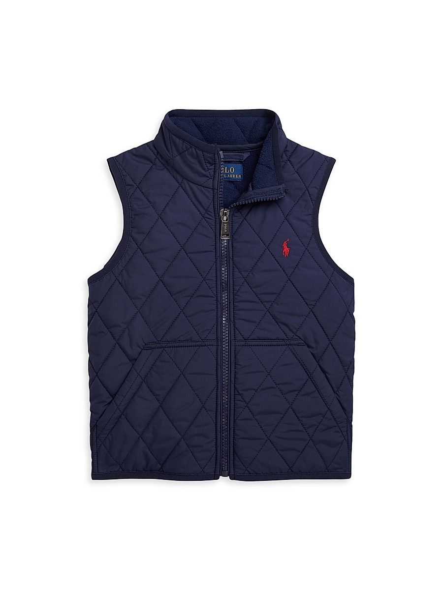 Little Boy's & Boy's Henson Quilted Vest - Newport Navy - Size 10