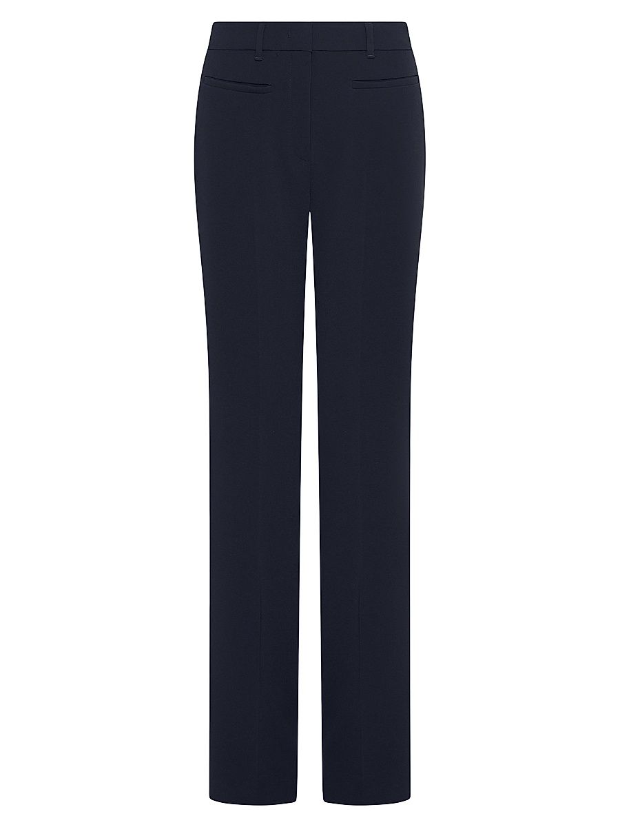 Women's Slightly Flared Cady Trousers - Navy - Size 14