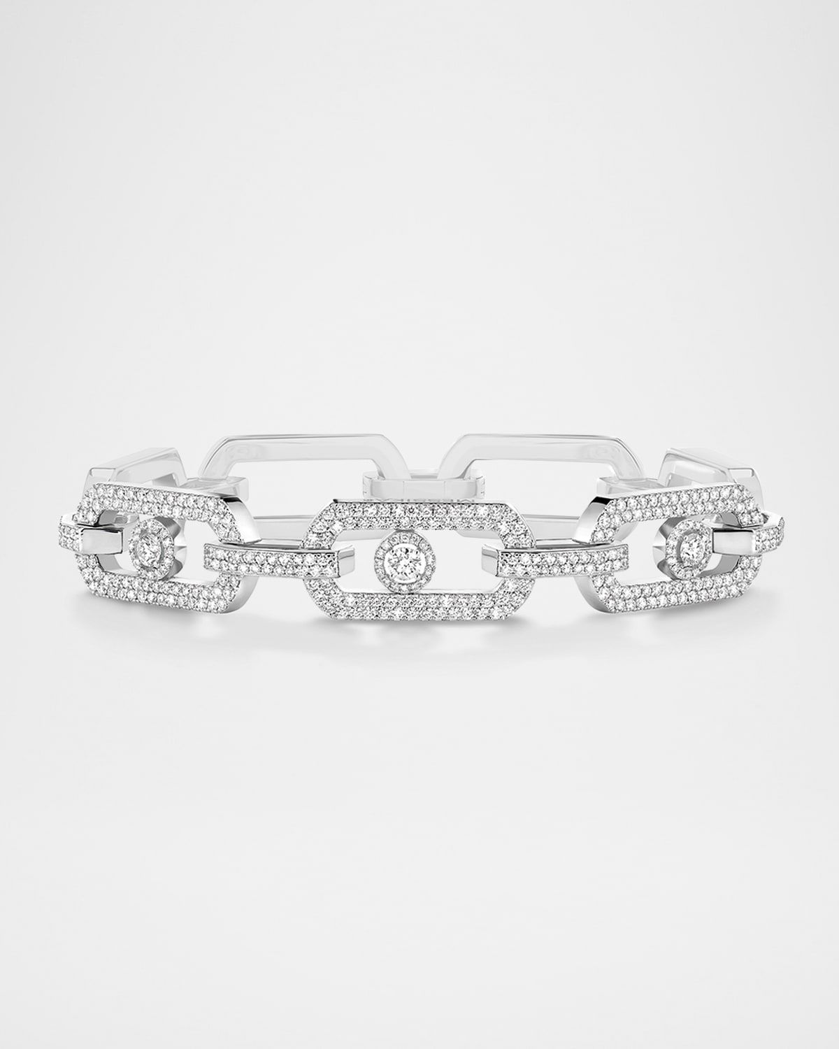 SO MOVE XL 18K WHITE GOLD PAVE SET BRACELET