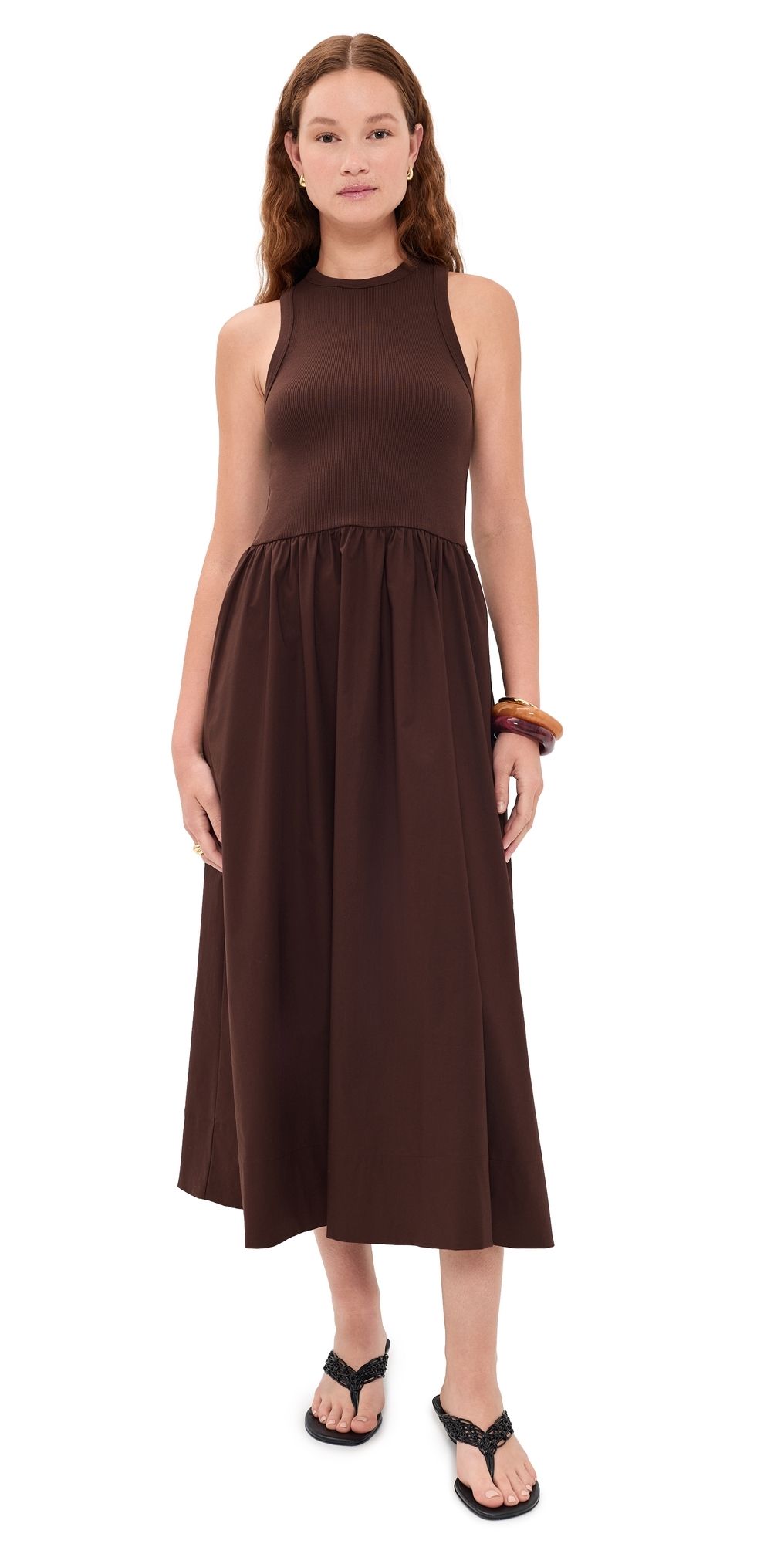 Sold Out NYC The RSVP Midi Dress Chocolate M