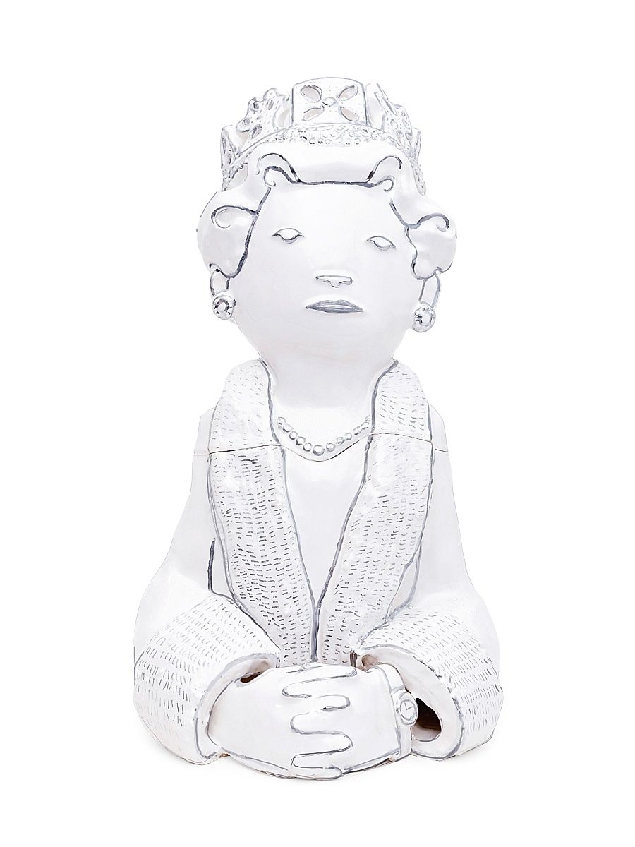 Hazy Mae The Queen Cookie Jar - White