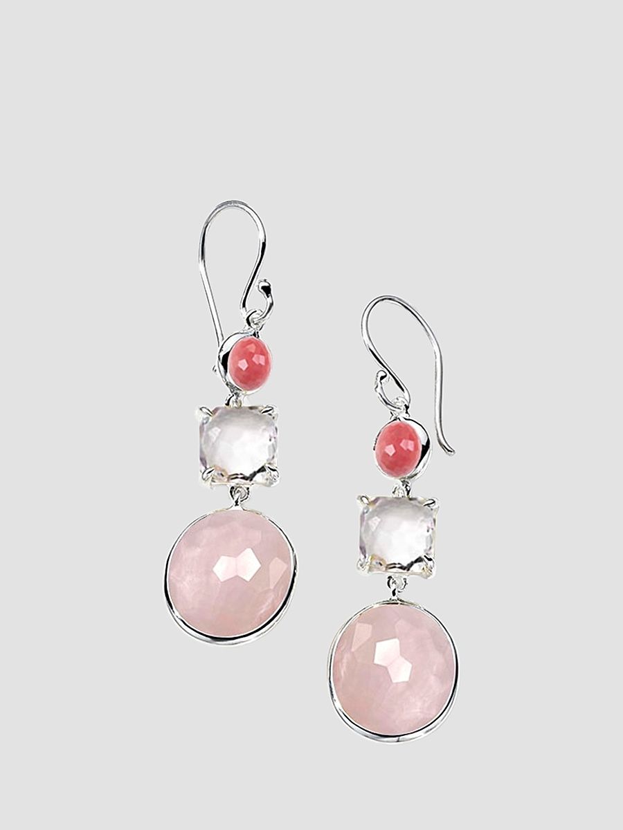 Women's Rock Candy Bambina Three-Stone Sterling Silver & Multi-Stone Drop Earrings - Silver