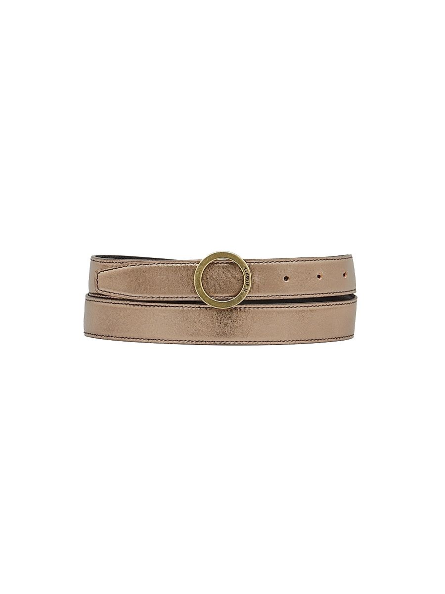 Women's Bigallo Leather Belt - Bronze Nero - Size Medium