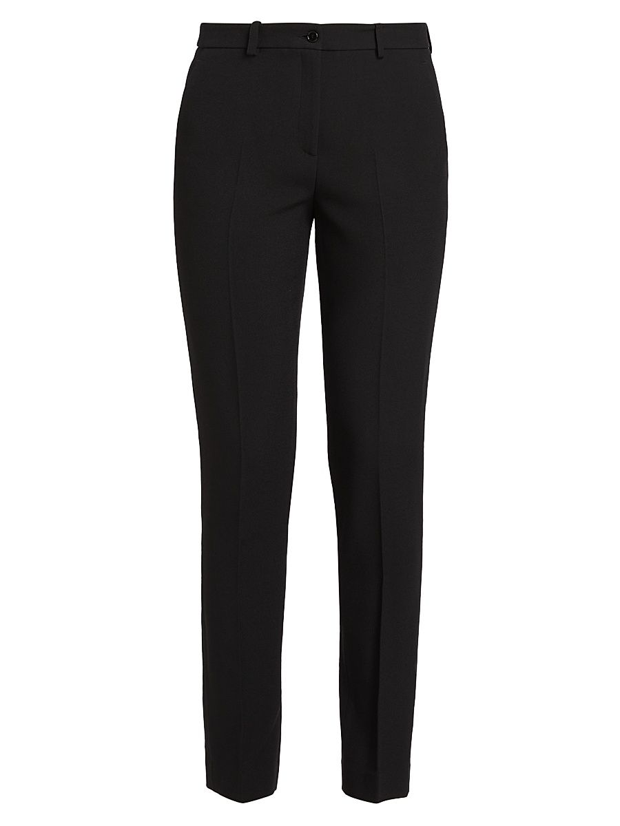 Women's Samantha Pleated Straight-Leg Pants - Black - Size 14