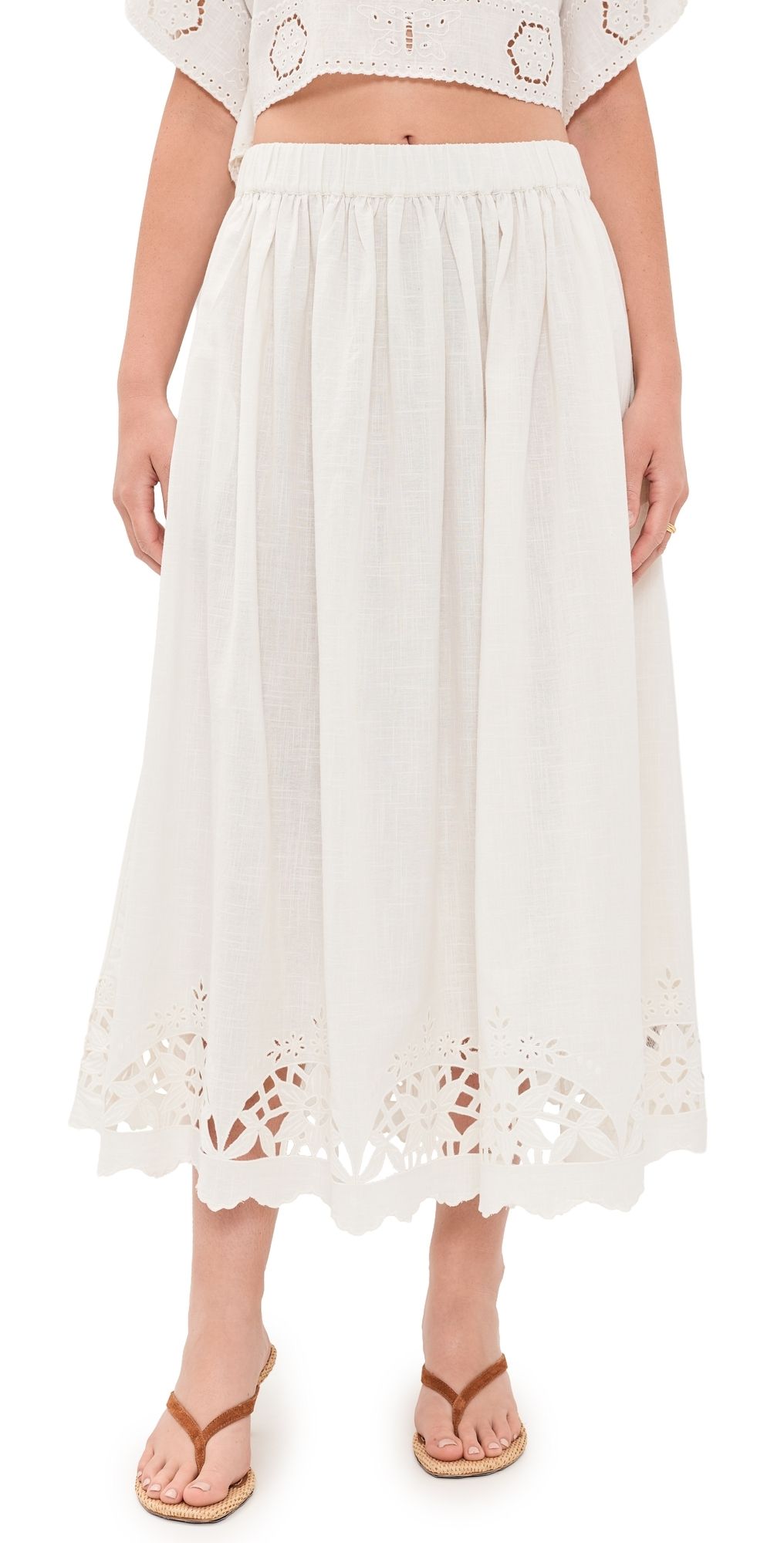 Hunter Bell Tatum Skirt White XS