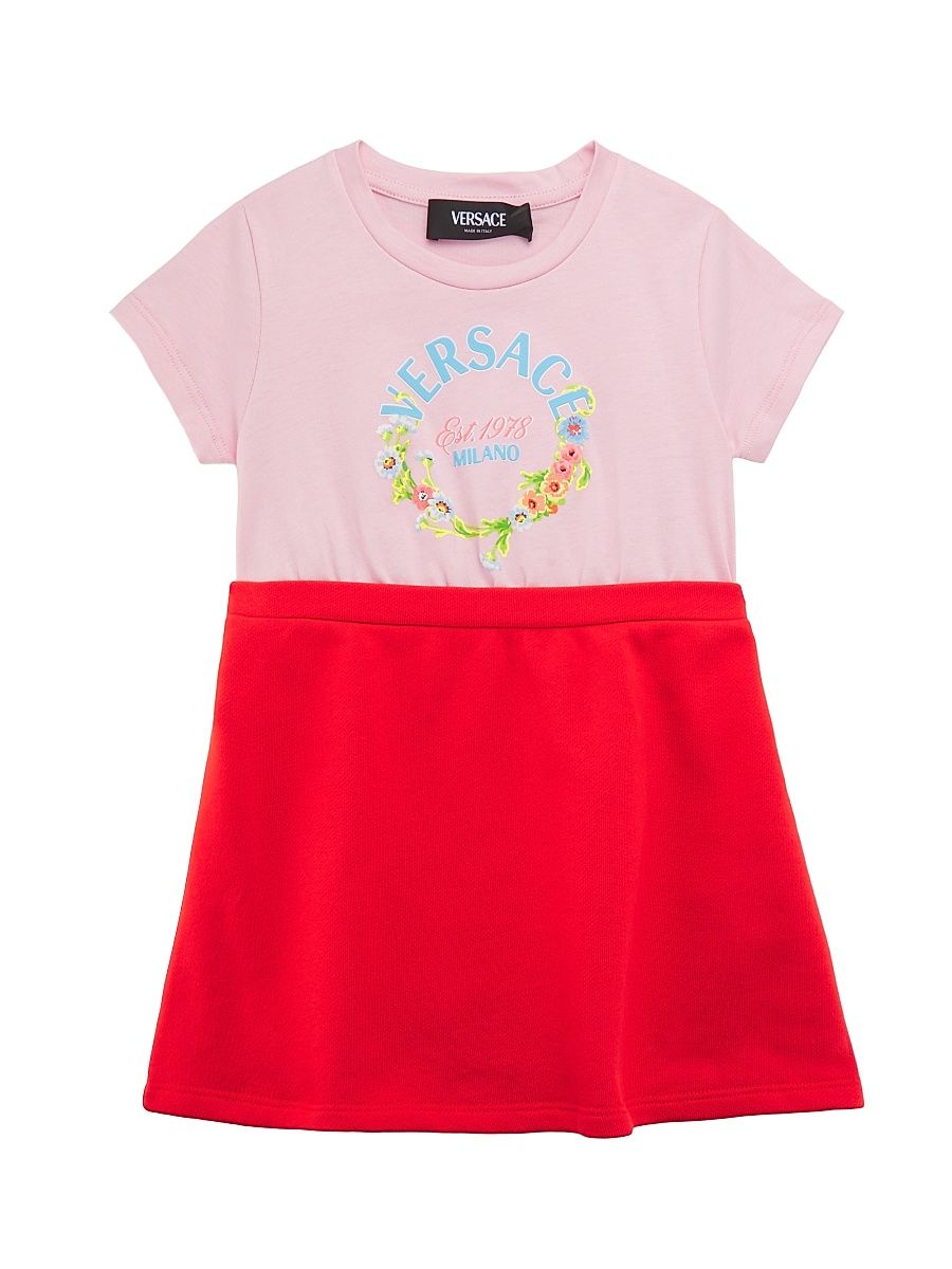 Baby Girl's, Little Girl's & Girl's Logo Jersey T-Shirt Dress - Pastel Pink Red - Size 4