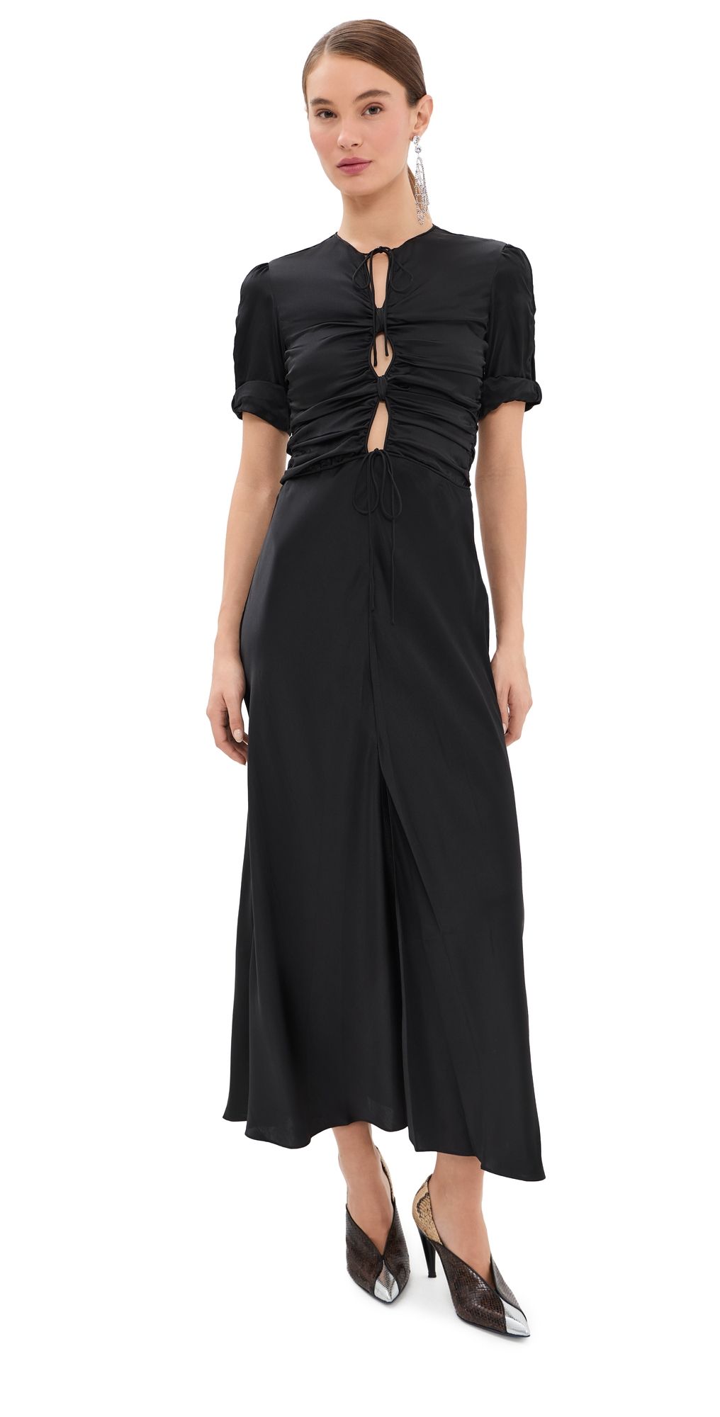 Isabel Marant Louane Silk Dress Black 42