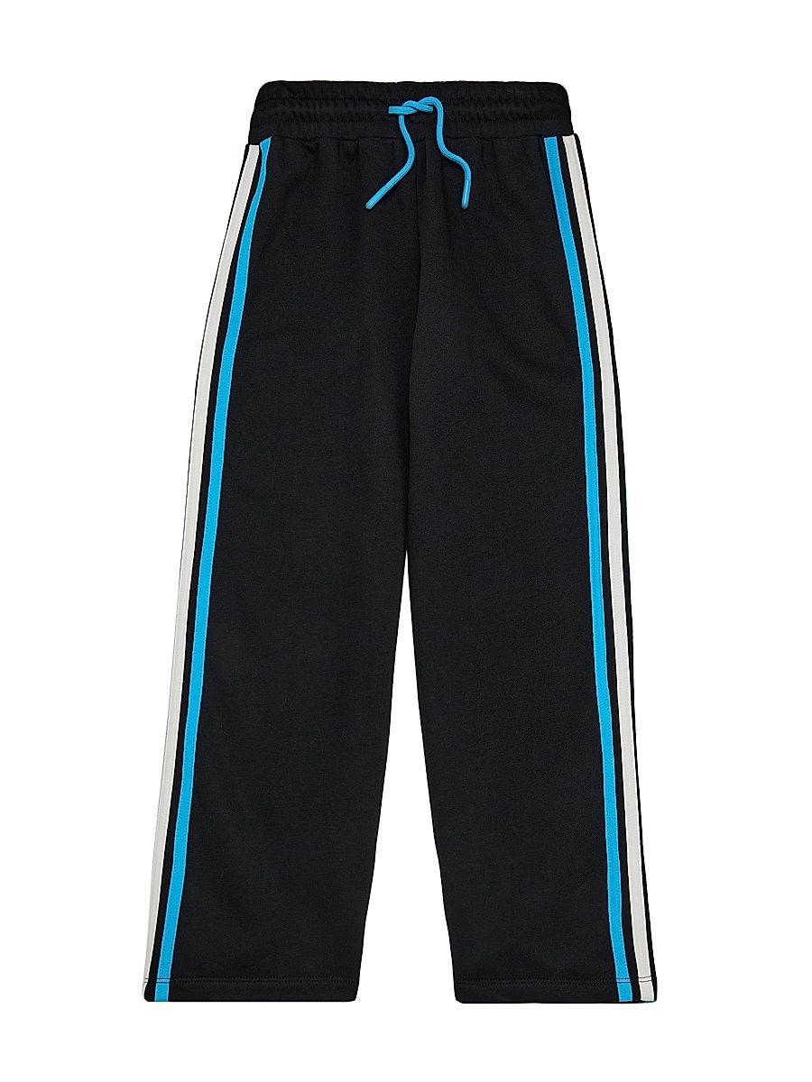Little Girl's & Girl's Striped Fleece Sweatpants - Black - Size 16