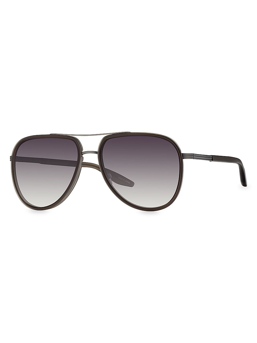 Men's Cani 58MM Aviator Sunglasses - Gradient Grey Pewter