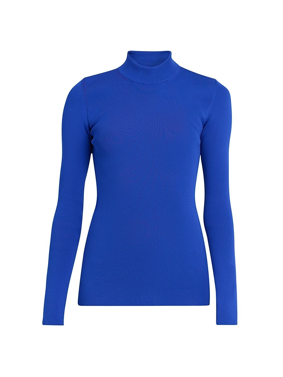 Women's Mock Turtleneck Sweater - Bluebell - Size 16