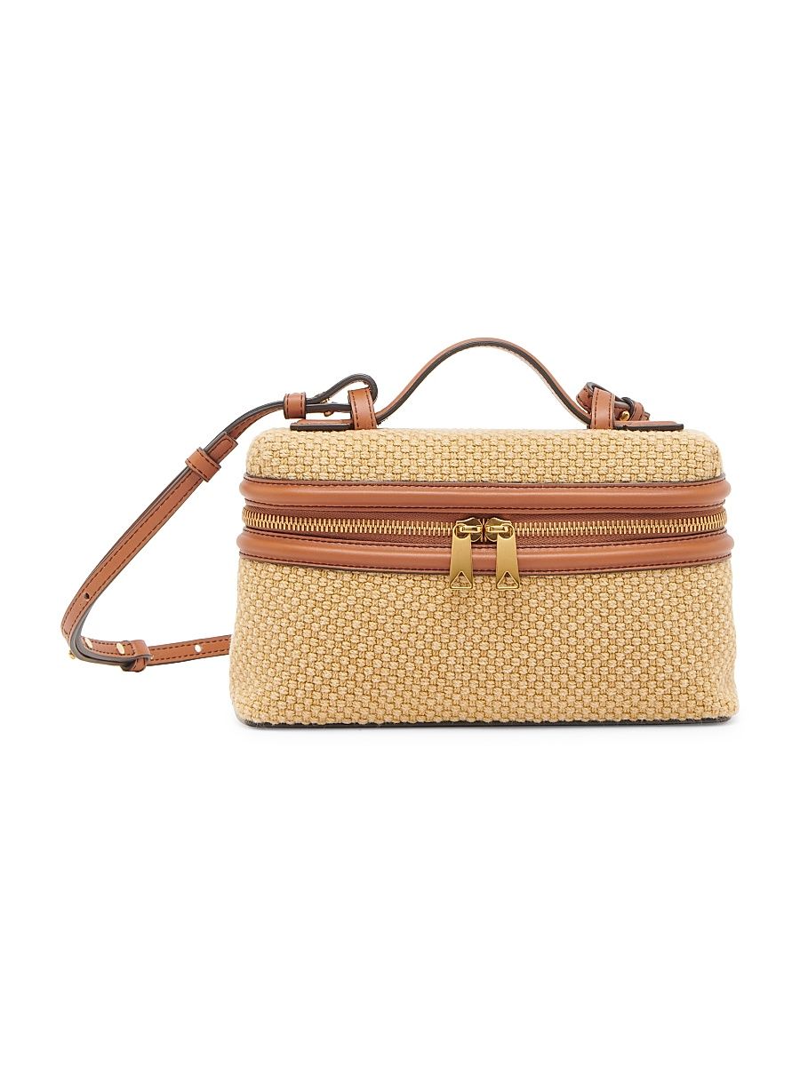 Women's Bang Bang Jute & Leather Vanity Bag - Cane Sugar