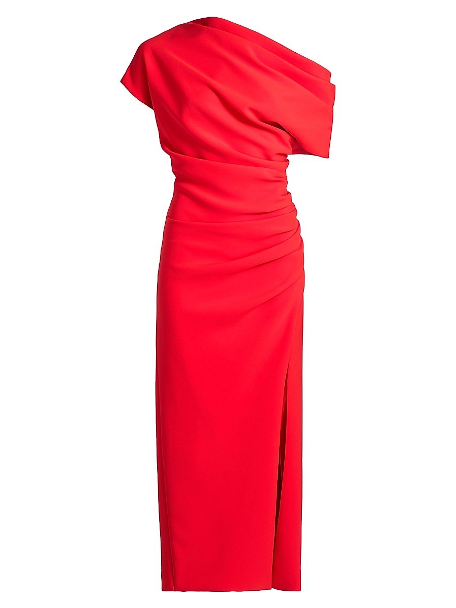 Women's One-Shoulder Cocktail Dress - Persimmon - Size 16