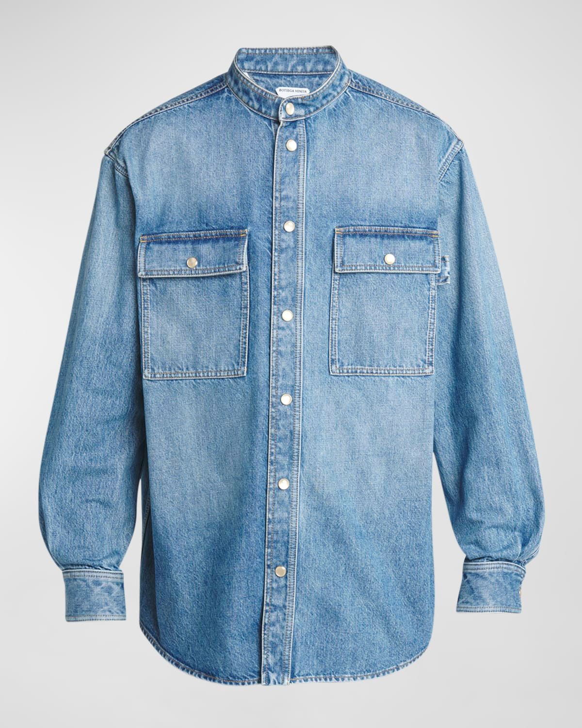 Men & apos;s Eco-Wash Denim Snap-Front Shirt