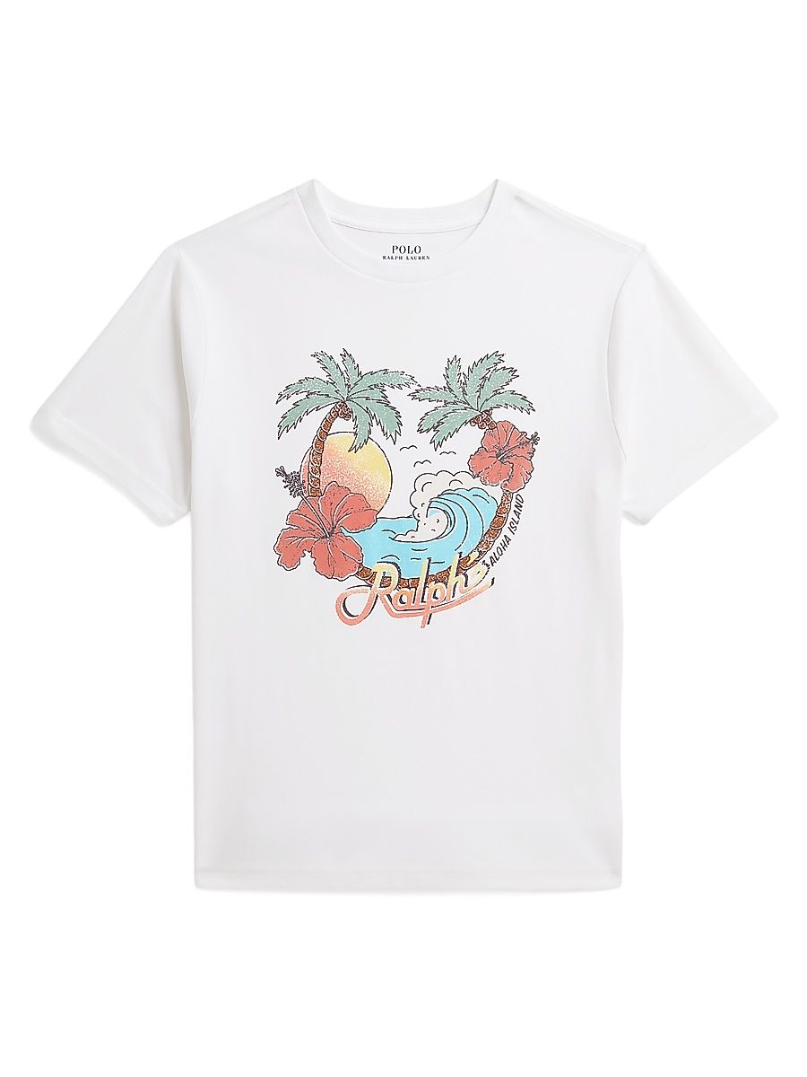 Little Boy's & Boy's Graphic Cotton Jersey T-Shirt - White - Size 4