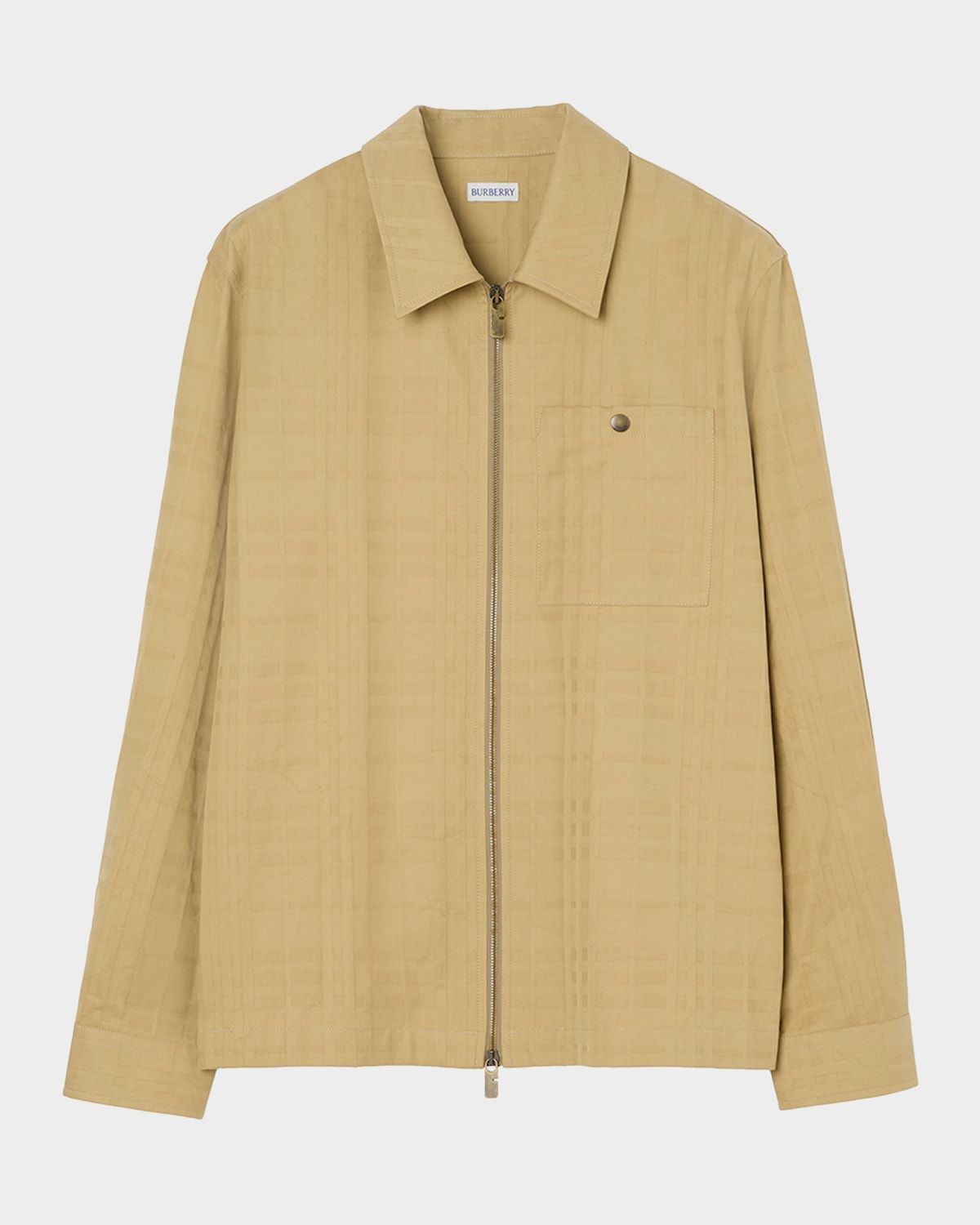 Men & apos;s Check Cotton Full-Zip Overshirt