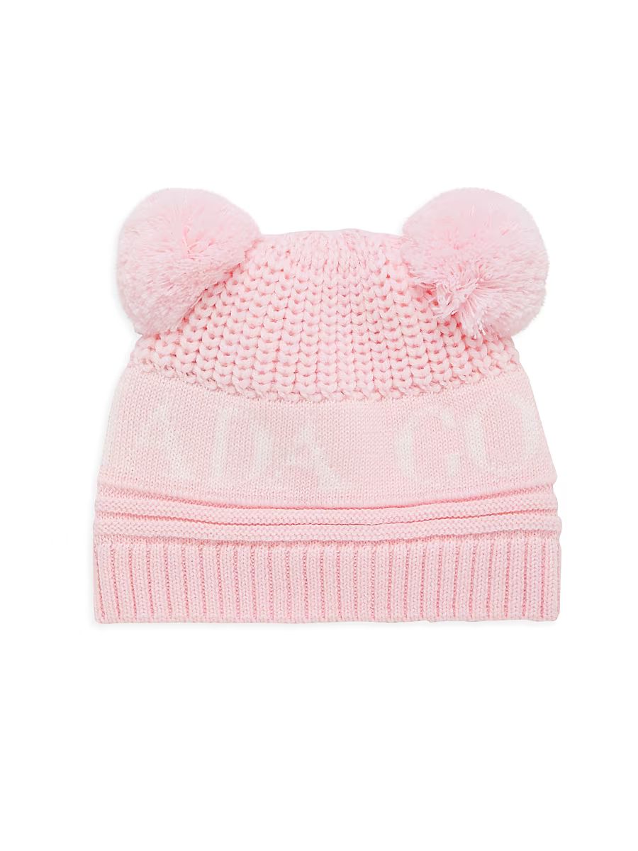 Baby's Double Pom-Pom Beanie - Soft Pink