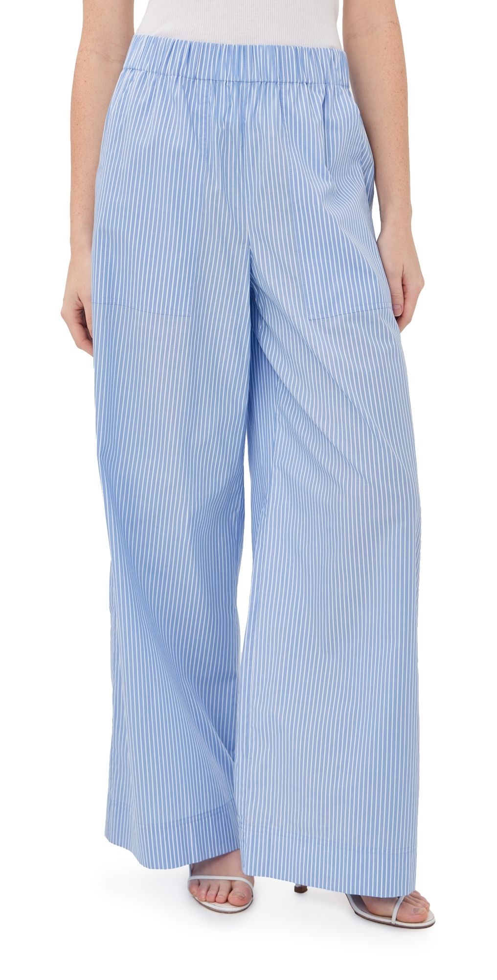SIMKHAI Arden Pants Periwinkle Stripe L