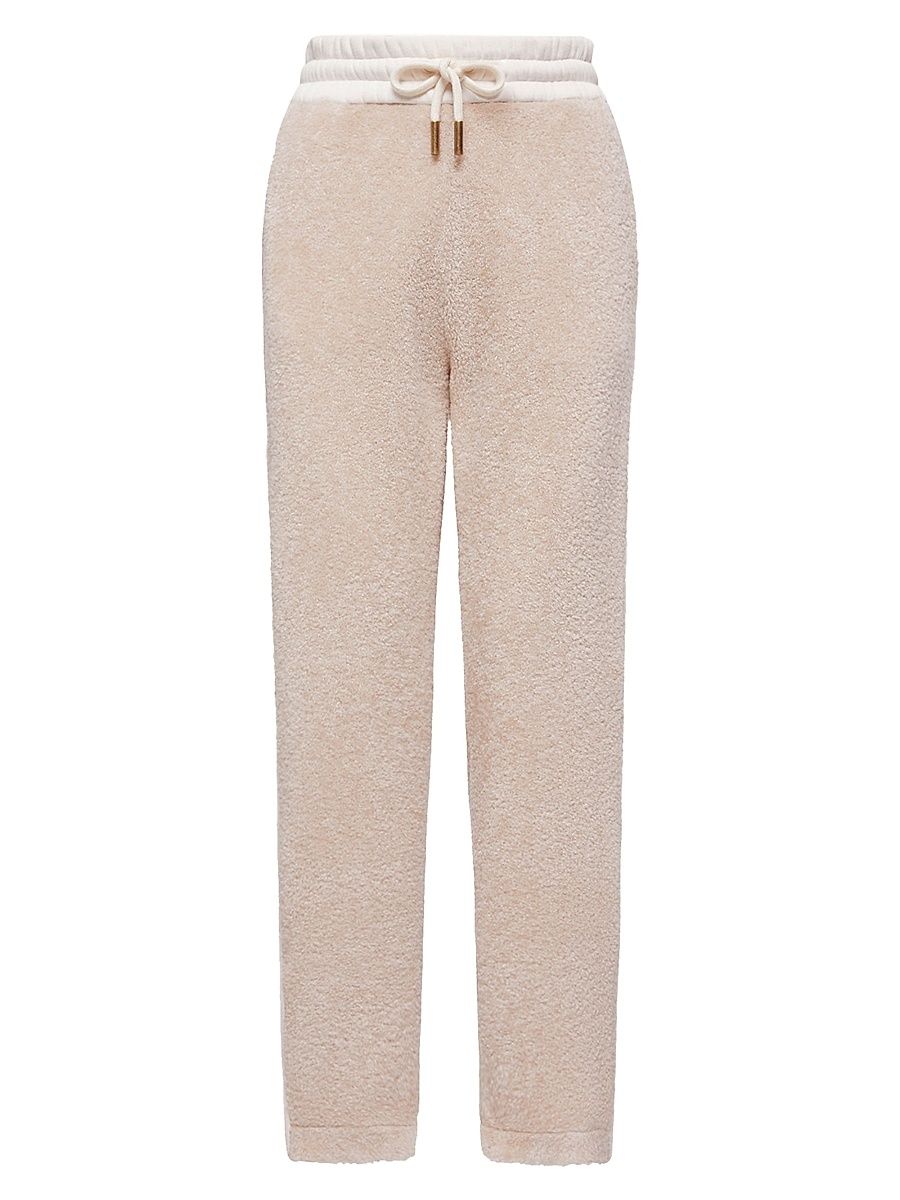 Women's Sweatpants in Teddy - Beige - Size XL