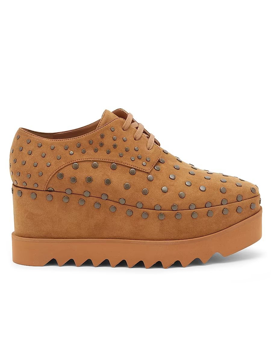 Women's Elyse 75MM Studded Platform Derbys - Brandy - Size 11