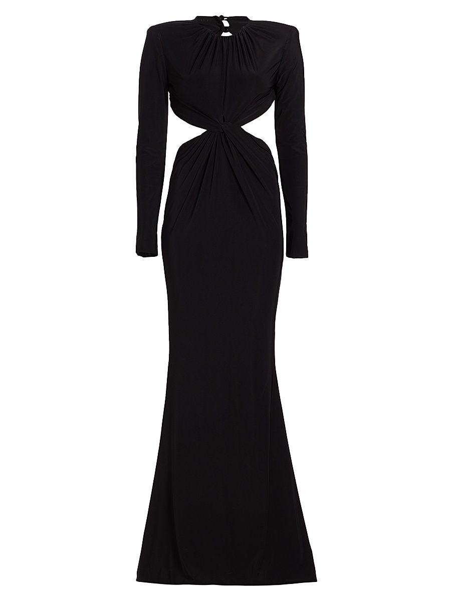 Women's Ella Cut-Out Jersey Maxi Dress - Black - Size 8