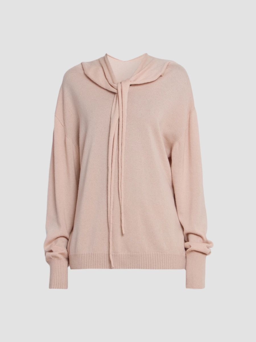 Issey Miyake Women's Silk Cashmere Knit Top - Light Pink - Size XS