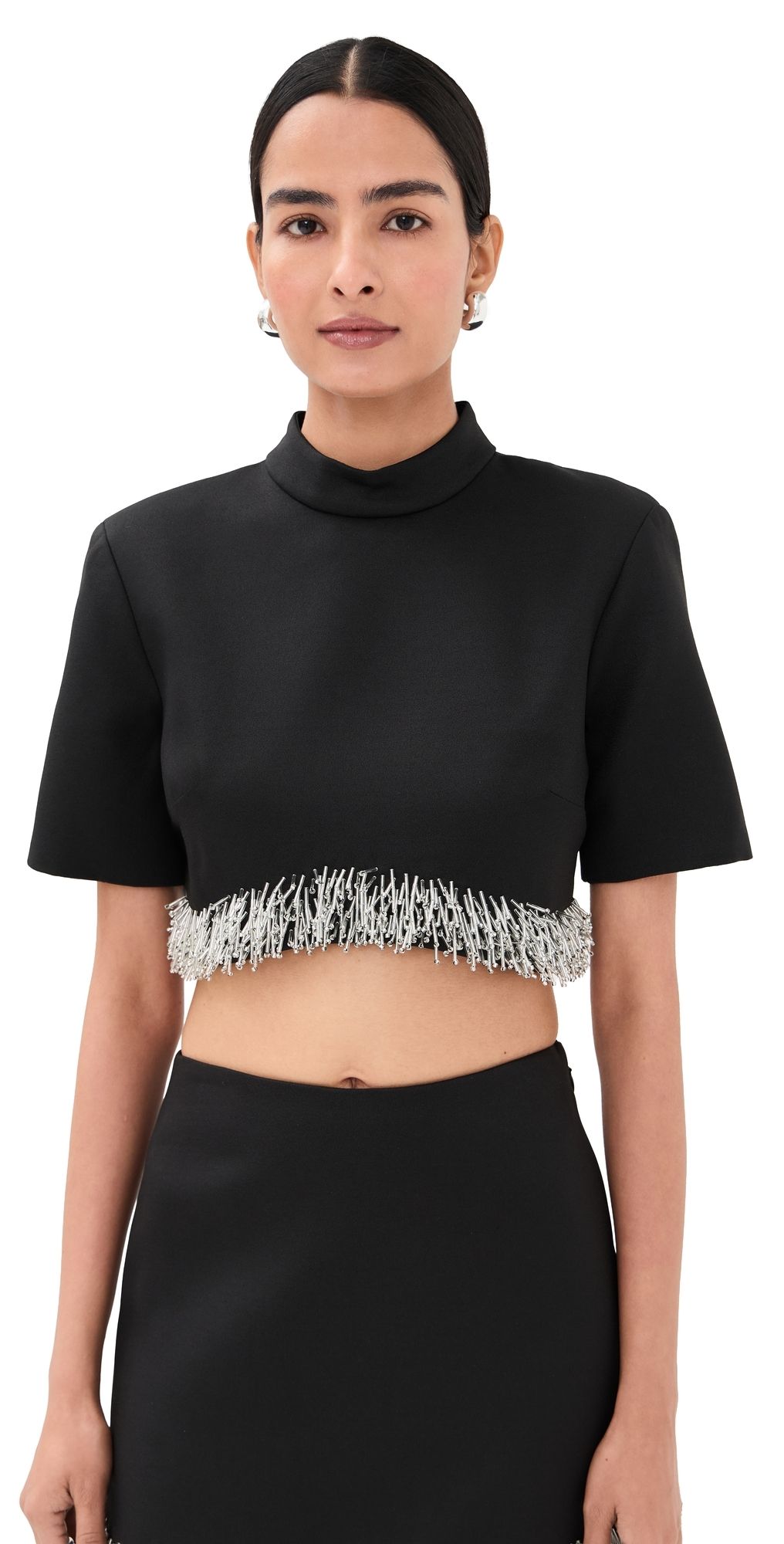SIMKHAI Jalen Cropped Top Black 12