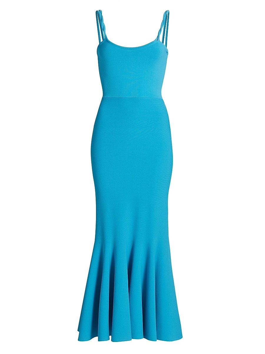 Women's Tess Knit Sleeveless Midi-Dress - Turquoise - Size XL