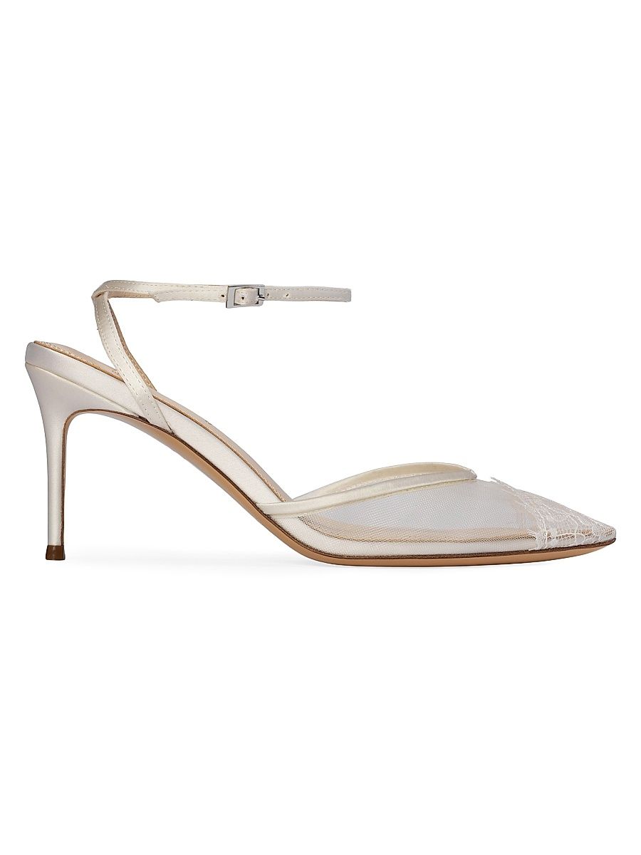 Women's Cara 80MM Mesh Sandals - White Mesh - Size 12