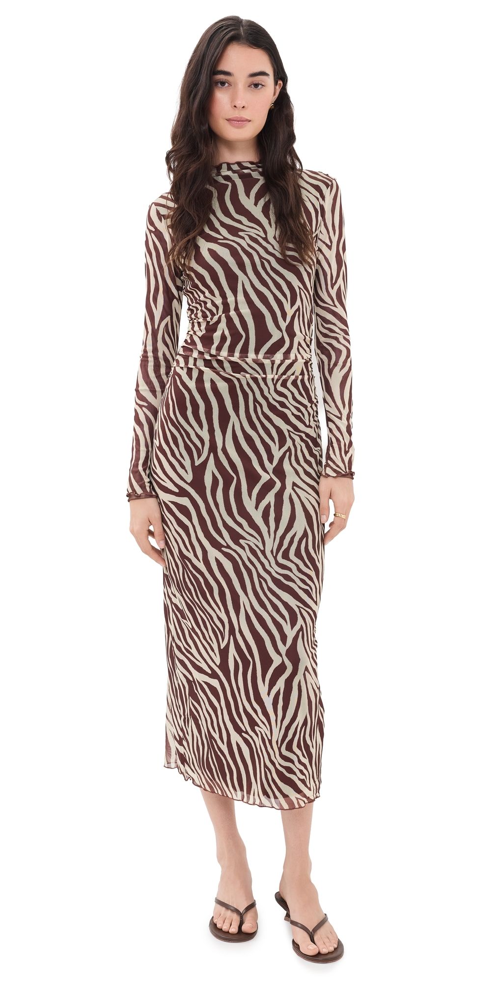 Z Supply Sevilla Zebra Dress Velvet Rouge XS