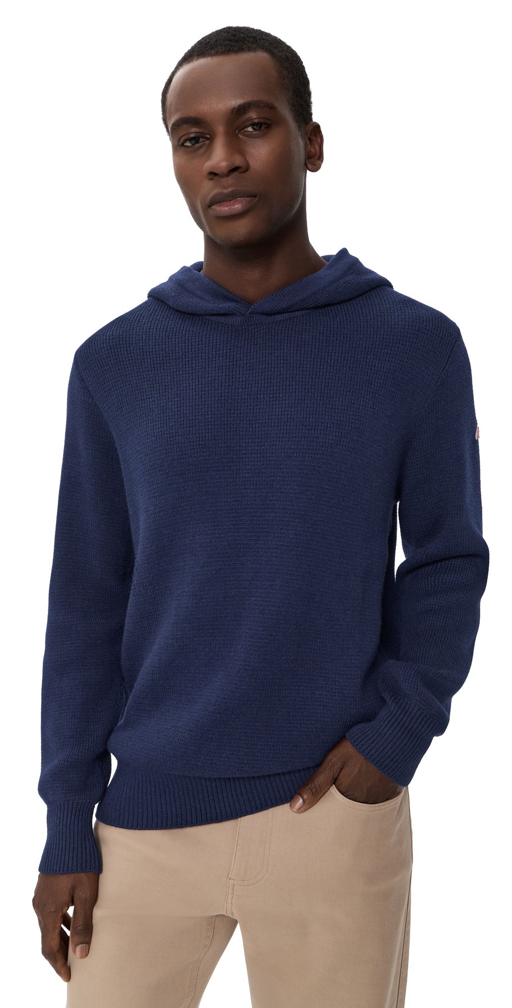 Redvanly Lennox Waffle Knit Hoodie Midnight Navy XL