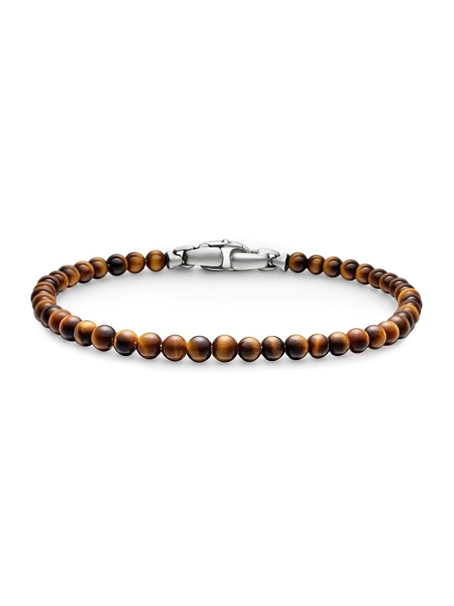 Men's Spiritual Beads Bracelet - Lapis - Size Medium