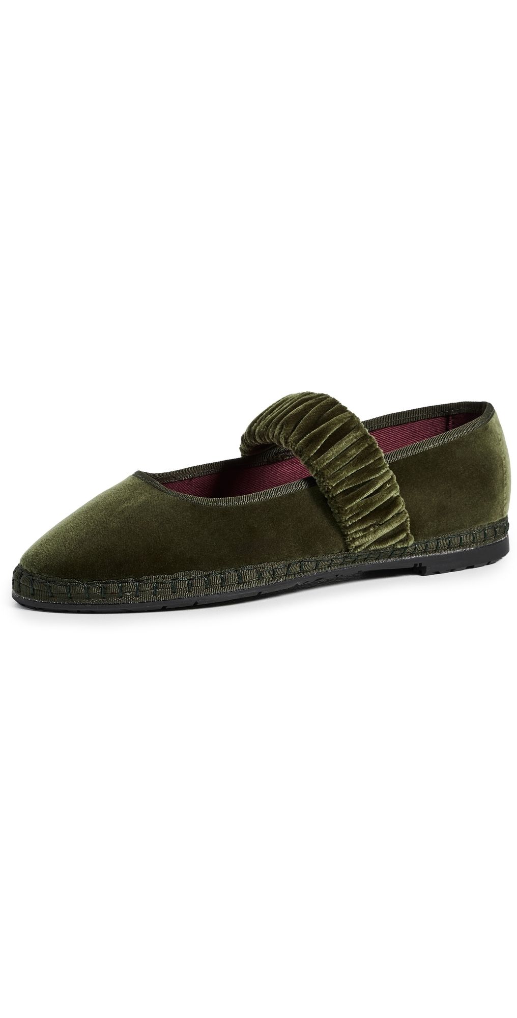 Flabelus Mafalda Mary Jane Flats Green 38