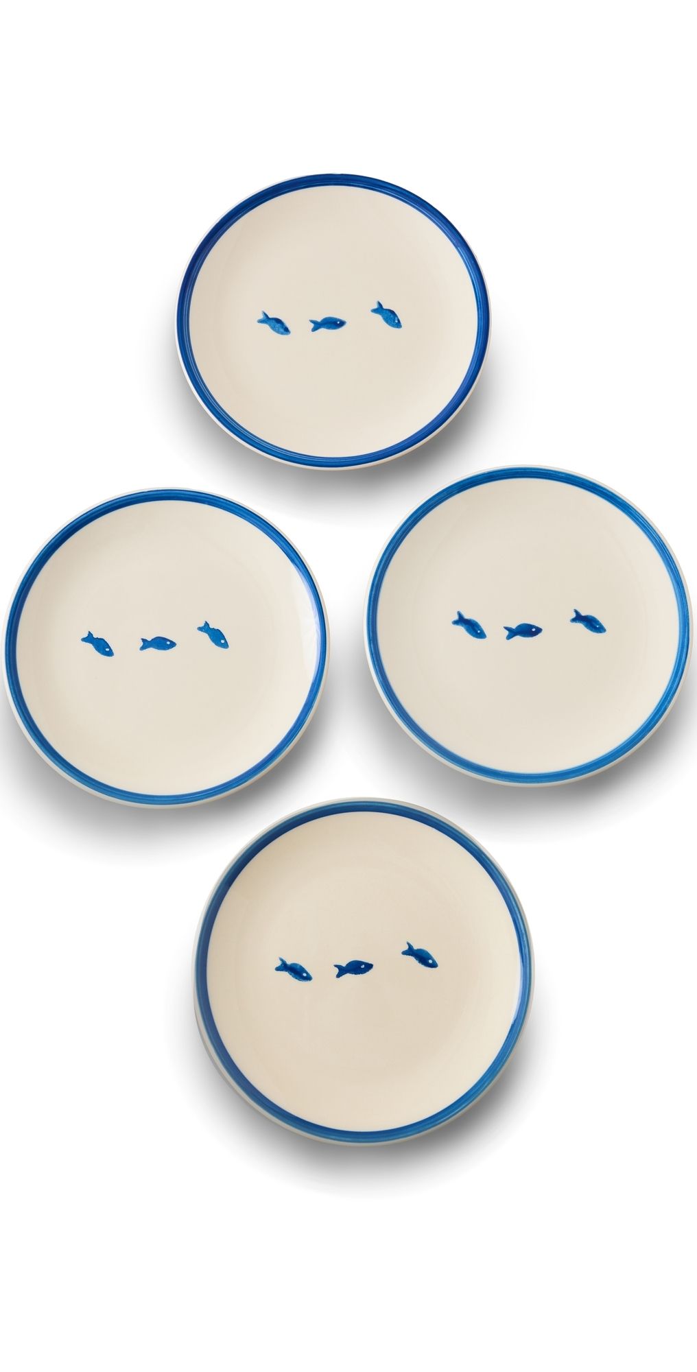 Zafferano Lido Dessert Plate Set of 4 Fish One Size
