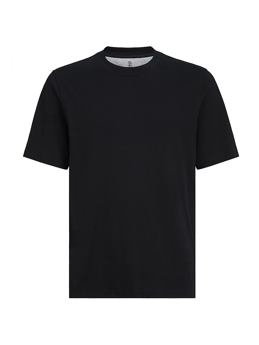 Men's Cotton Jersey Crewneck T-Shirt - Black - Size XXS