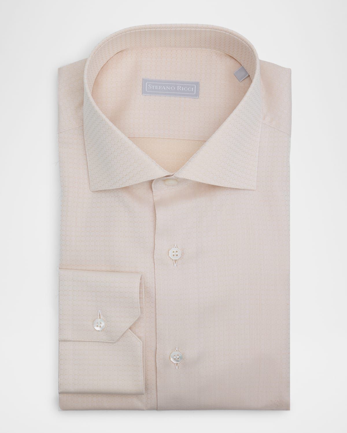 Men & apos;s Cotton Tonal Geometric Jacquard Dress Shirt