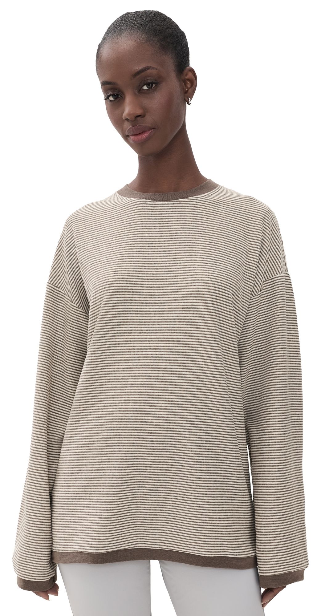 Lioness Bry Long Sleeve Tee Chocolate Stripe L