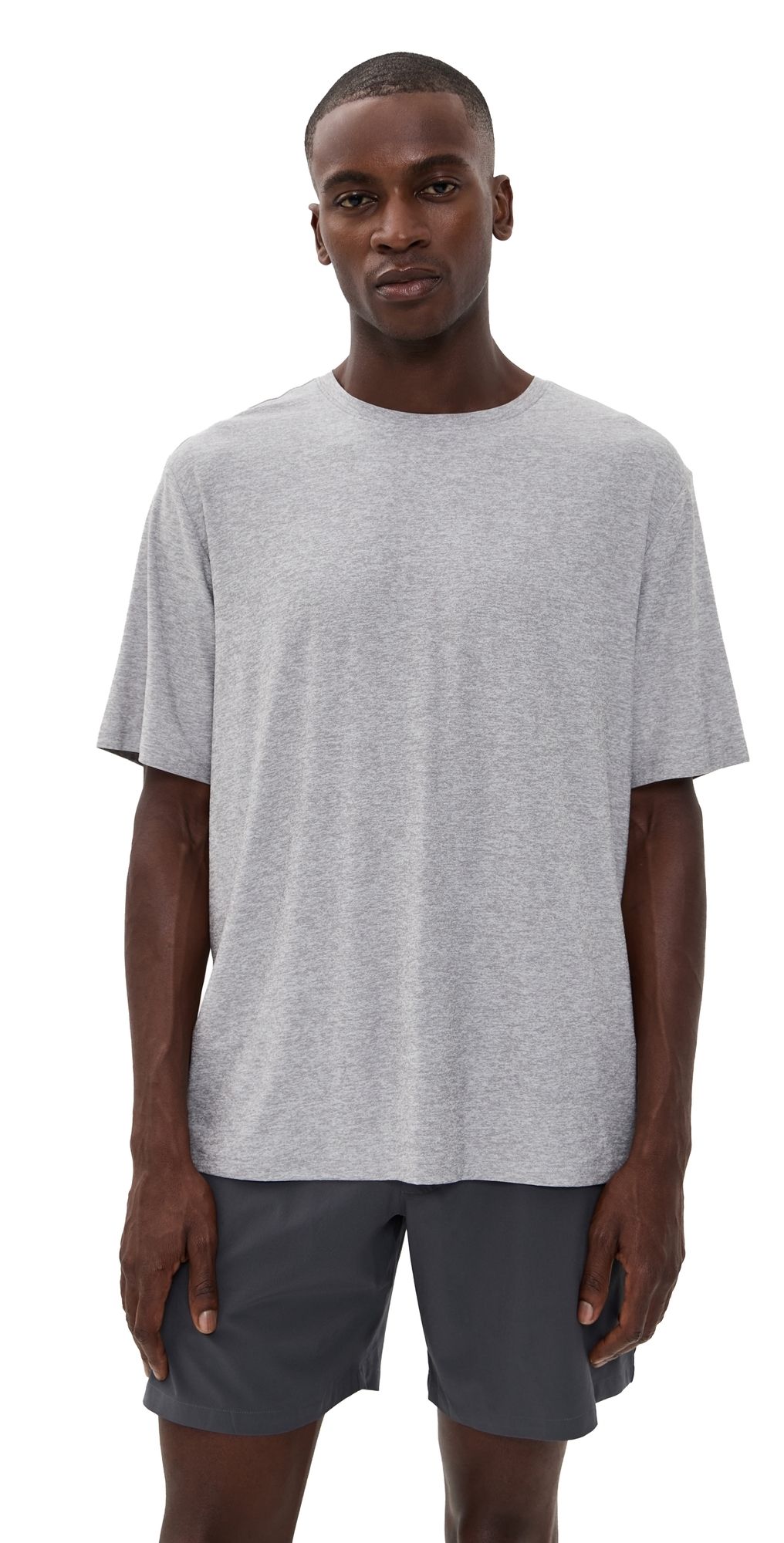 Beyond Yoga Featherweight Always Beyond Crew Tee 2.0 Silver Mist L