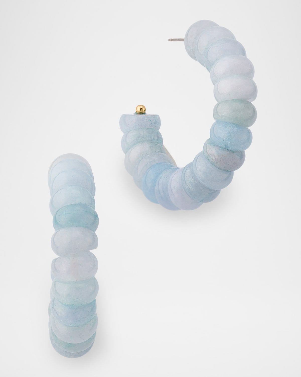Blue Aventurine Hoop Earrings