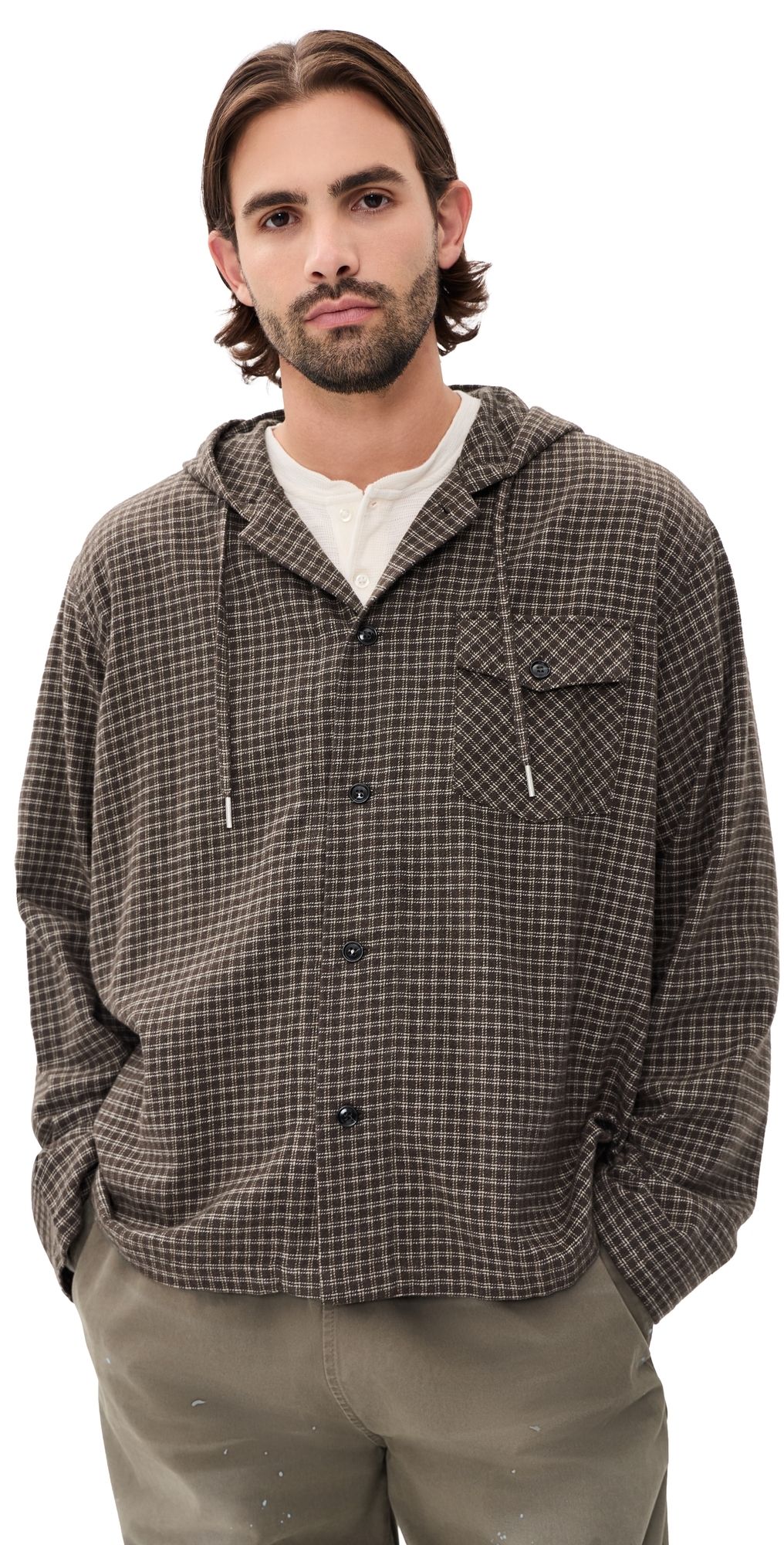 Stockholm Surfboard Club Merle Check Hooded Shirt Check M