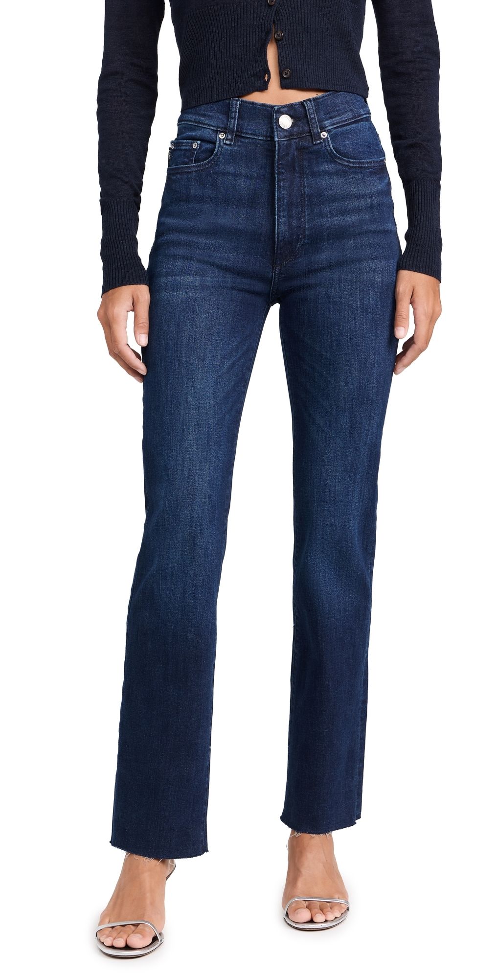 DL1961 Halle Straight: High Rise Instasculpt Jeans Mediterranean (Performance) 34