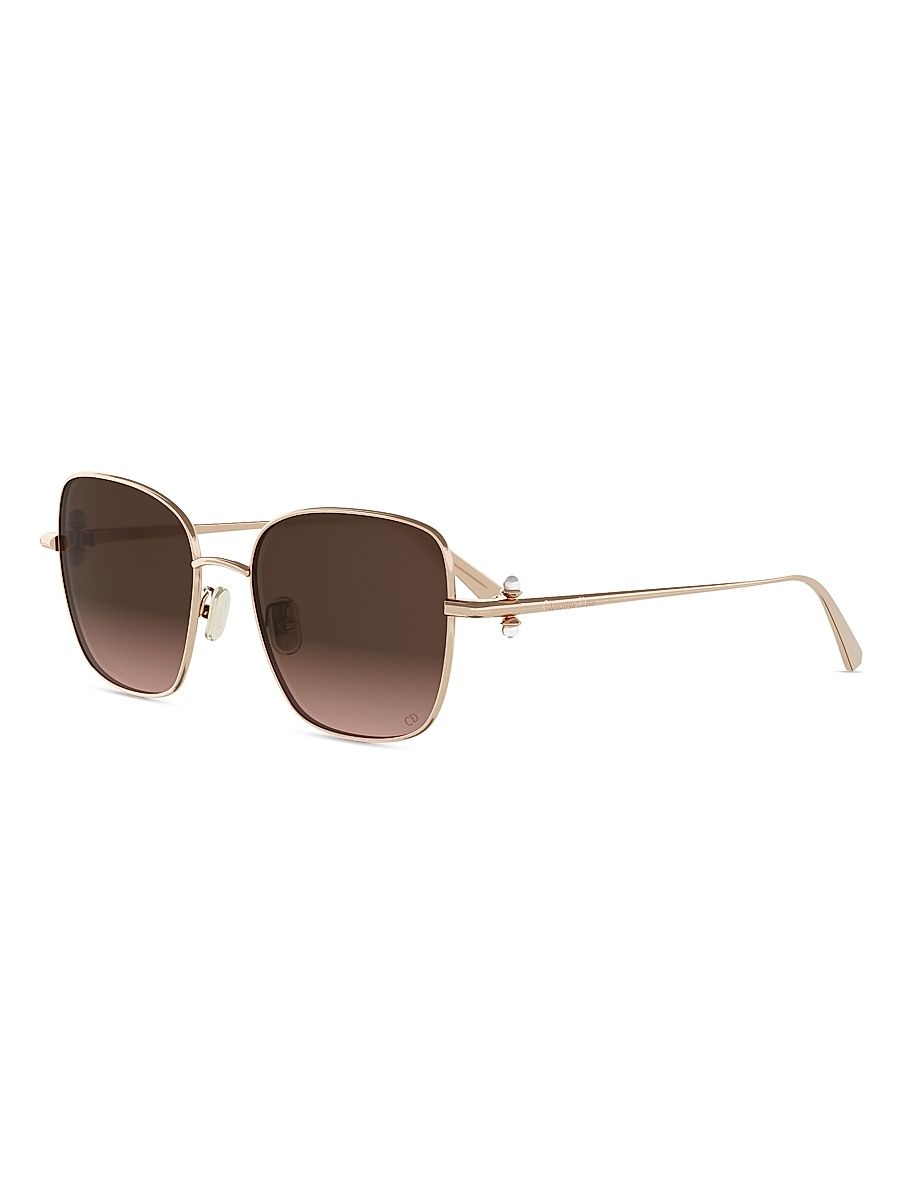 Women's DiorTribales S1U 55MM Square Sunglasses - Gold Brown